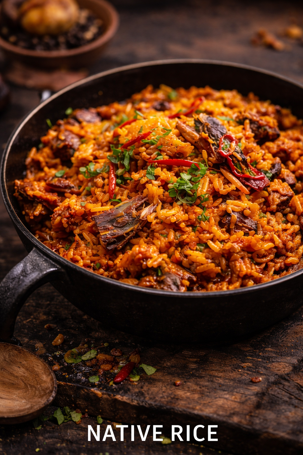 Native Oil Rice Authentic Niger-Delta Native Rice Recipe (Palm Oil Rice) | Spice Therapy