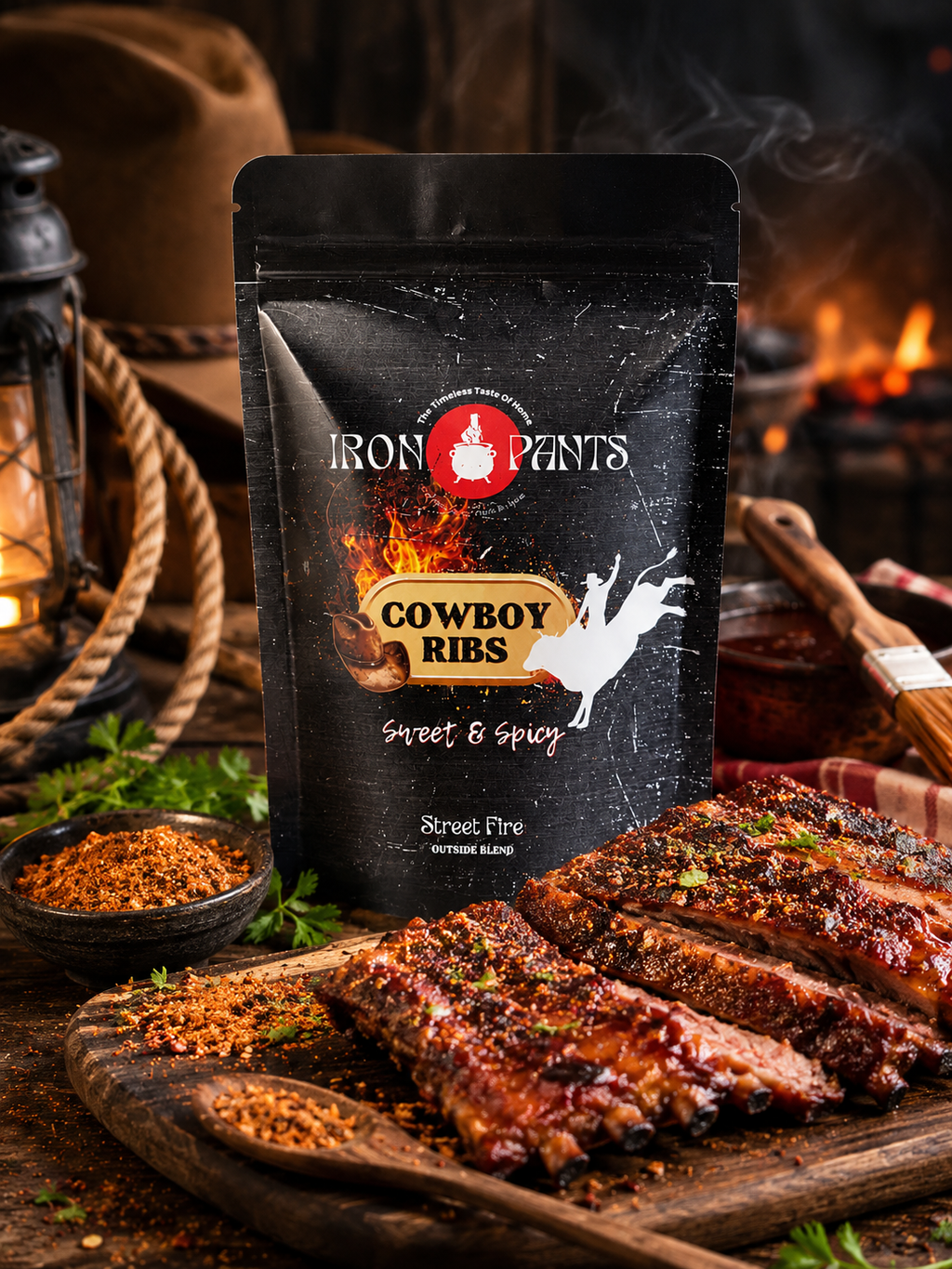 Cowboy Ribs – Sweet & Spicy BBQ Rub | Small-Batch Smokehouse Dry Rub by Spice Therapy